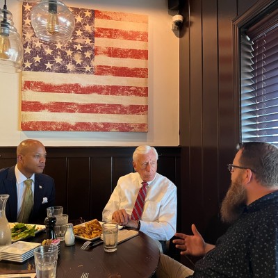 Congressman Steny Hoyer and Wes Moore