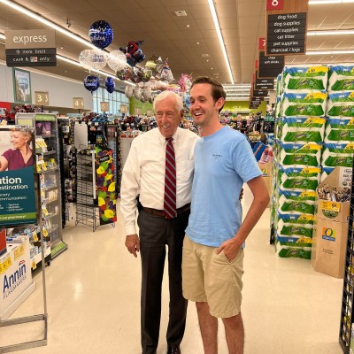 Congressman Steny Hoyer and Wes Moore meet and greet around town