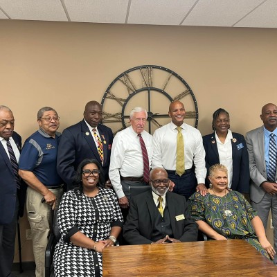 Congressman Steny Hoyer and Wes Moore meet and greet around town